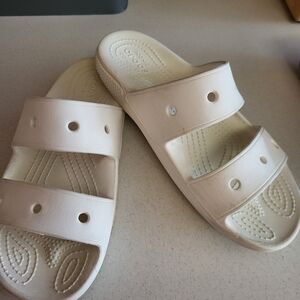 CROCS Cream Women's Sandals